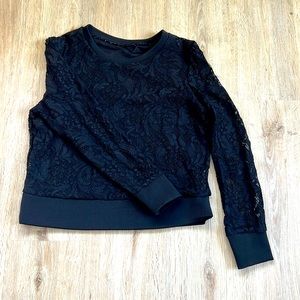Black net top